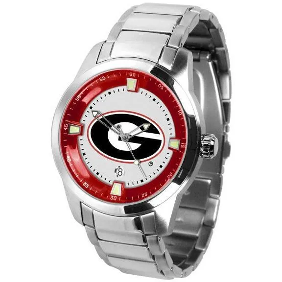 Georgia Bulldogs Men's Titan Stainless Steel Band Watch
