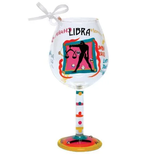 Libra Mini Wine Glass Ornament by Lolita®