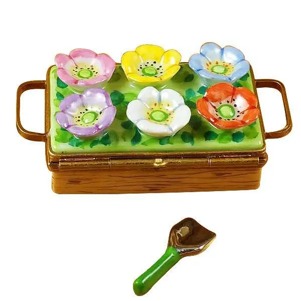 Flower Box With Spade Limoges Box by Rochard™