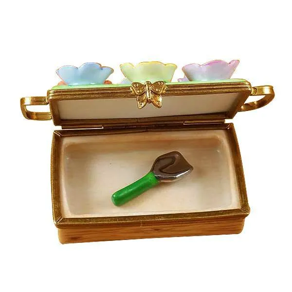 Flower Box With Spade Limoges Box by Rochard™