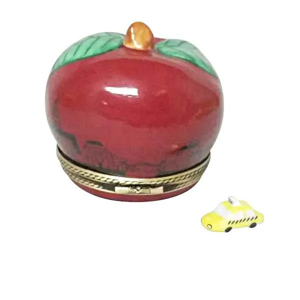 I Love New York Apple with Taxi Limoges Box by Rochard™