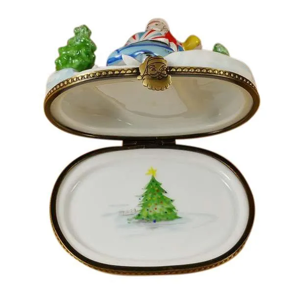 Santa On Snowmobile Limoges Box by Rochard™