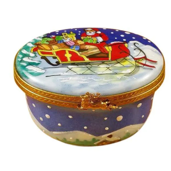 Studio Collection-Santa In Sleigh Limoges Box by Rochard™