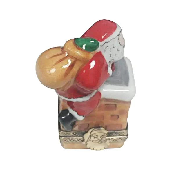 Santa Claus On Roof Limoges Box by Rochard™