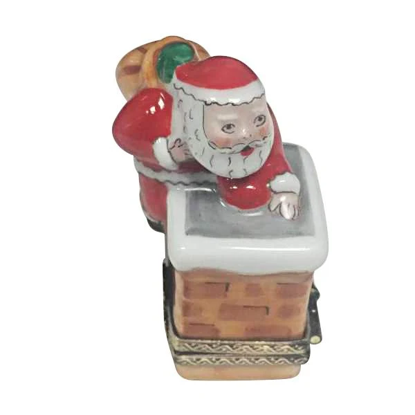Santa Claus On Roof Limoges Box by Rochard™