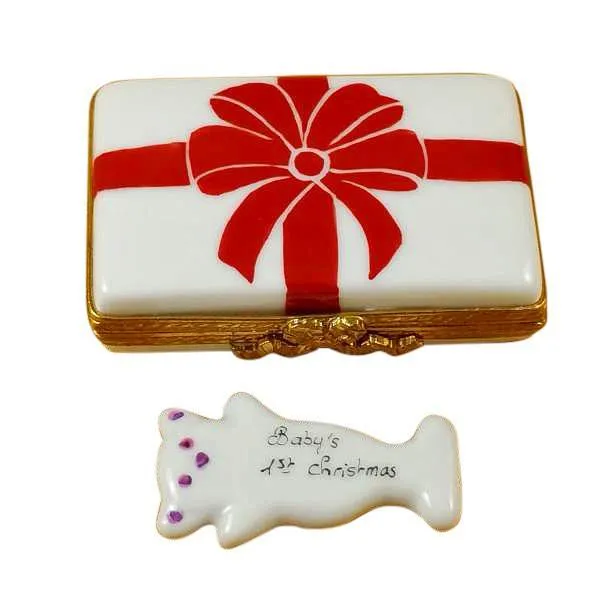 Baby's 1st Christmas (Pink) Limoges Box by Rochard™