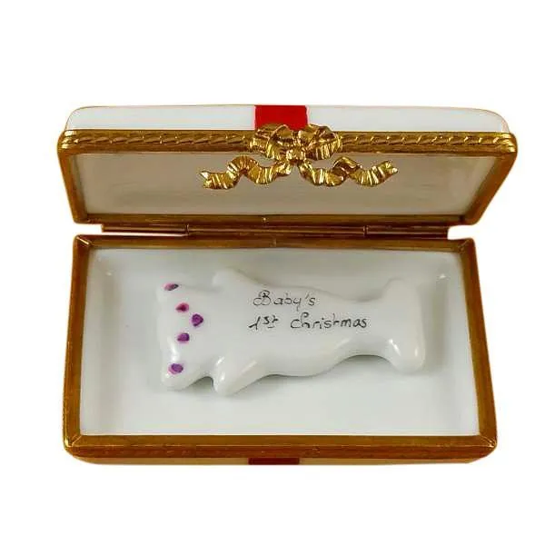Baby's 1st Christmas (Pink) Limoges Box by Rochard™