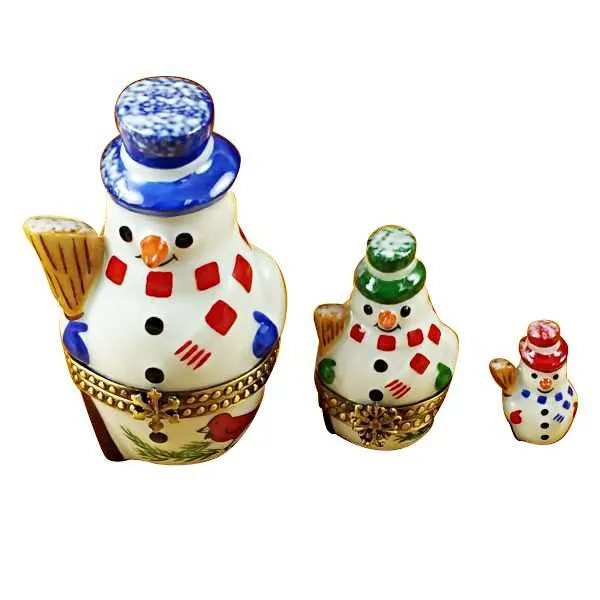 Nesting Snowman Set Limoges Box by Rochard™