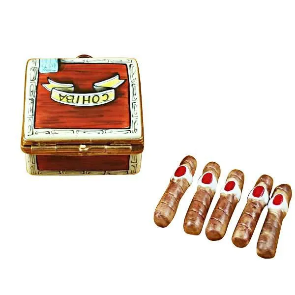 Cigar Box With Removable Cigars Limoges Box by Rochard™