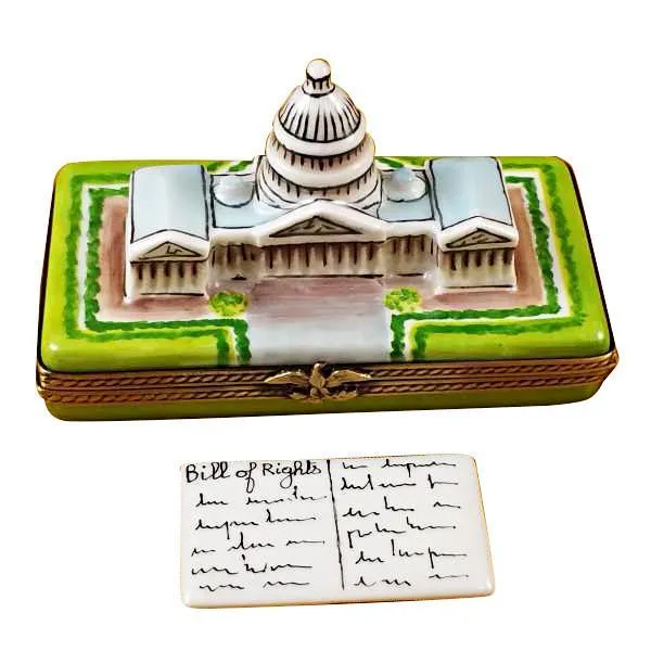 Capital Dome With Removable Bill Of Rights Limoges Box by Rochard™