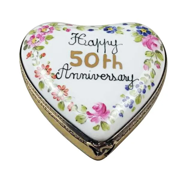 50th Anniversary Heart Limoges Box by Rochard™