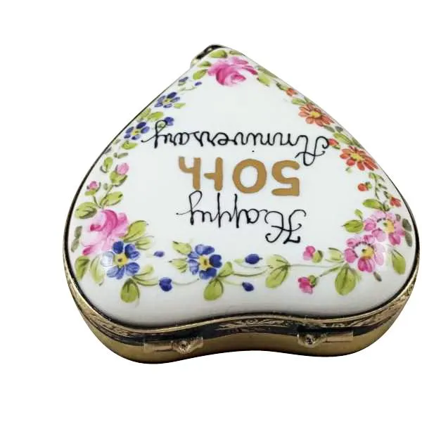 50th Anniversary Heart Limoges Box by Rochard™