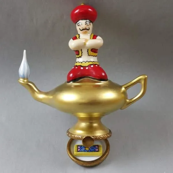 Aladdin in Magic Lamp with Carpet Limoges Box by Rochard™