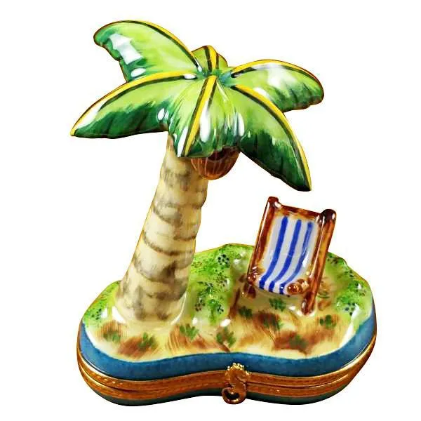 Palm Tree with Chair Limoges Box by Rochard™