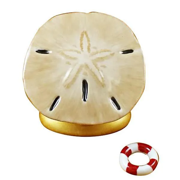 Sand Dollar With Life Buoy Limoges Box by Rochard™