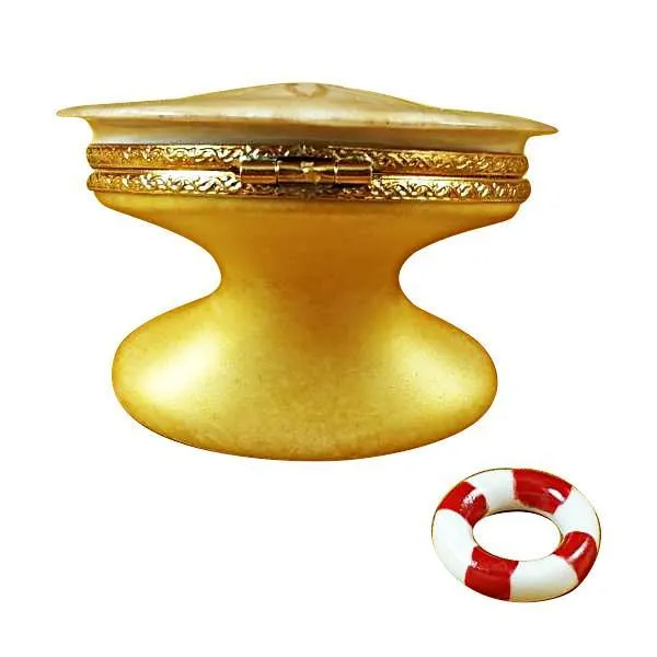 Sand Dollar With Life Buoy Limoges Box by Rochard™