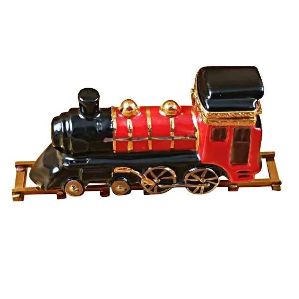 Locomotive/Train On Brass Track Limoges Box by Rochard™