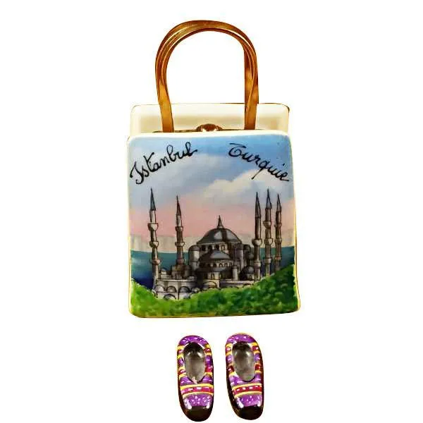 Istanbul Turkey Shopping Bag Limoges Box by Rochard™