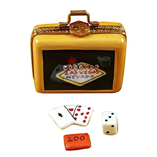 Suitcase Welcome To Las Vegas Limoges Box by Rochard™