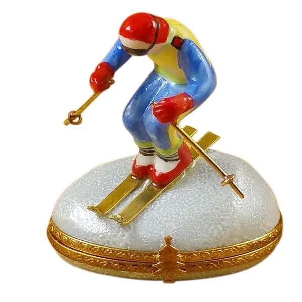 Skier On Mountain Limoges Box by Rochard™