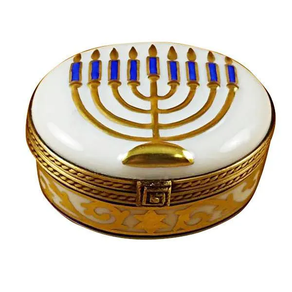 Menorah-White Limoges Box by Rochard™