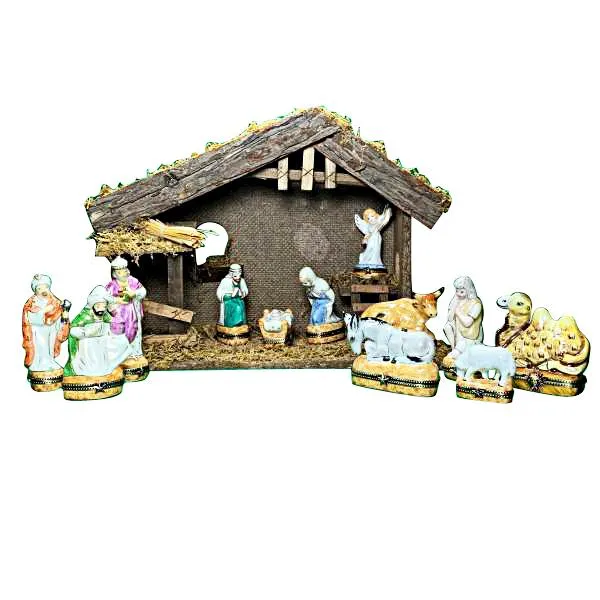 12 Piece Nativity Set Limoges Box by Rochard™ - Satin Finish