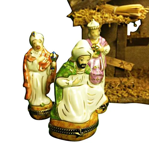 12 Piece Nativity Set Limoges Box by Rochard™ - Satin Finish