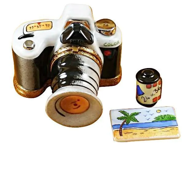 Camera with Film & Photo Limoges Box by Rochard™