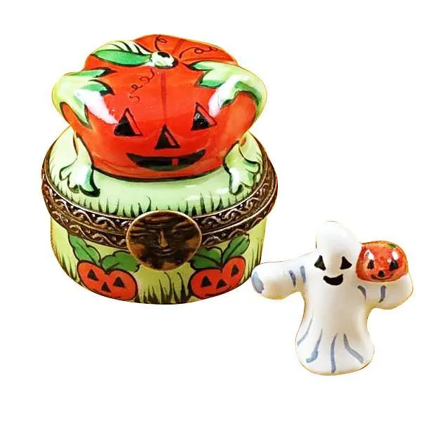 Mini Pumpkin with Ghost Limoges Box by Rochard™