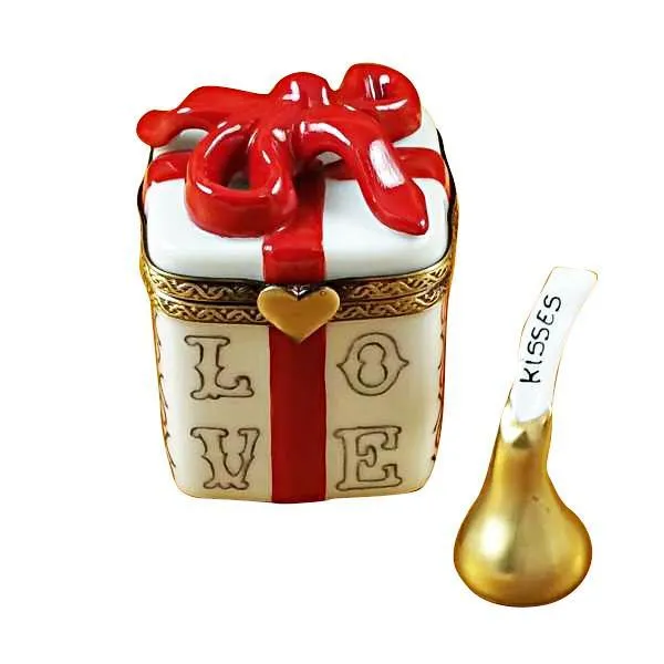 Love Gift Box With Xo/Xo And Removable Kiss Limoges Box by Rochard™