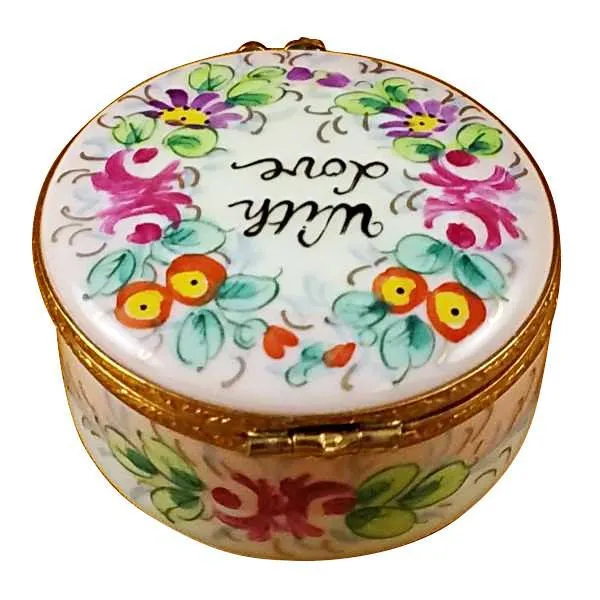 Round - With Love - Studio Collection Limoges Box by Rochard™