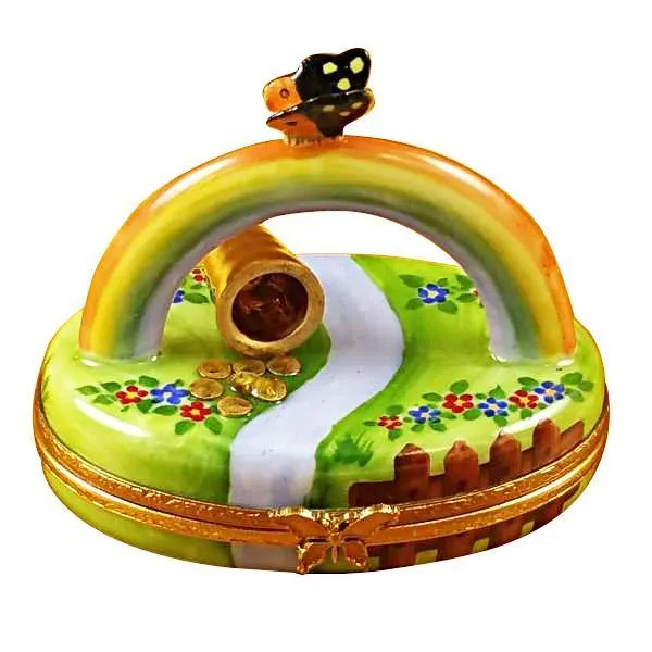 Pot Of Gold At End Of Rainbow Limoges Box by Rochard™
