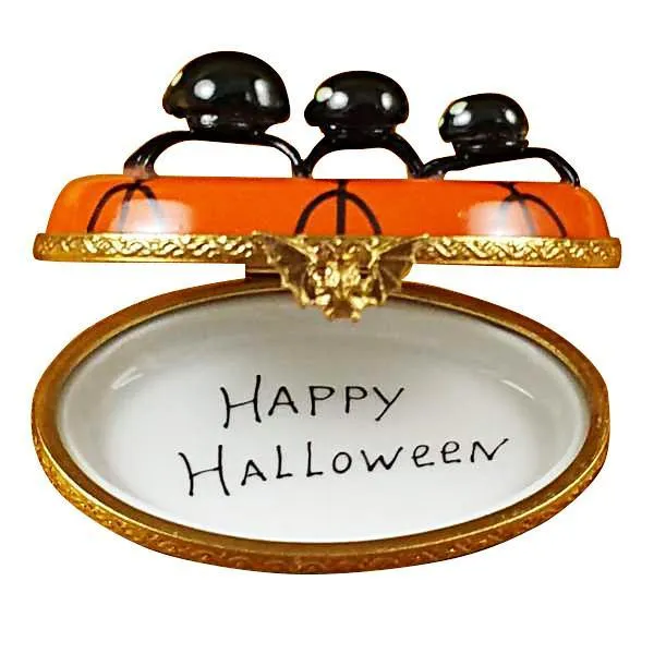 Spider On Oval - Happy Halloween Limoges Box by Rochard™