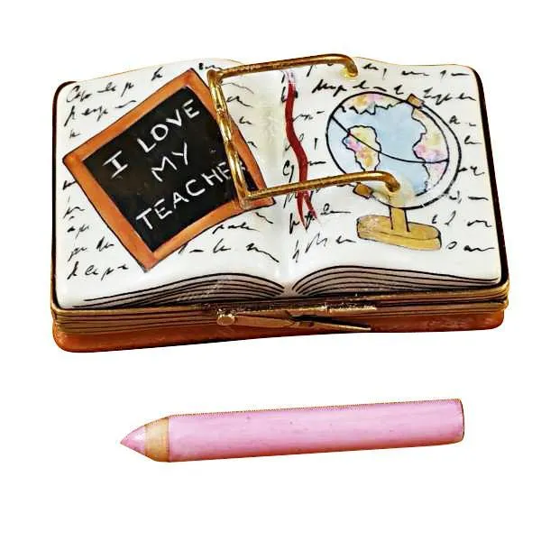 I Love My Teacher Book Limoges Box by Rochard™