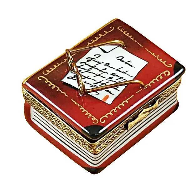 Book with Glasses Limoges Box by Rochard™