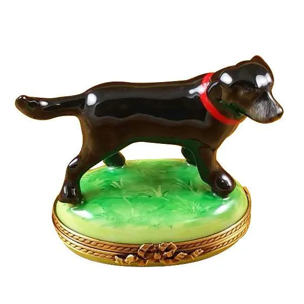 Standing Black Labrador Limoges Box by Rochard™