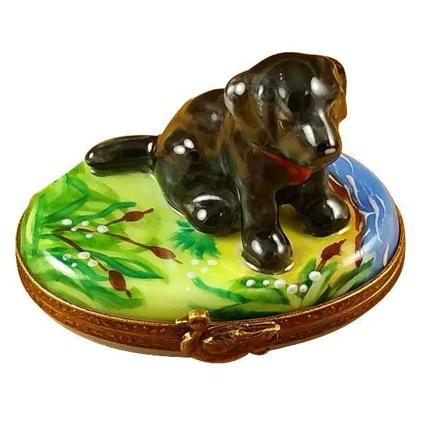 Black Labrador Limoges Box by Rochard™