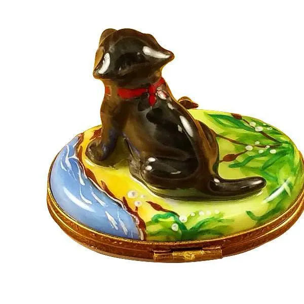 Black Labrador Limoges Box by Rochard™