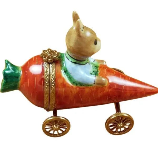 Rabbit in Carrot Car Limoges Box by Rochard™