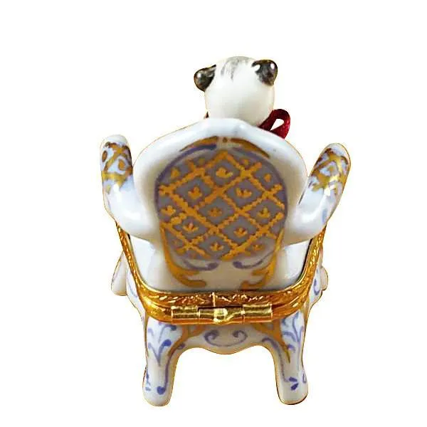 Pug On Armchair Limoges Box by Rochard™