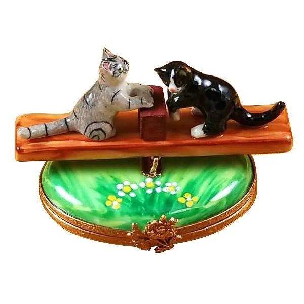 See Saw Cats Limoges Box by Rochard™