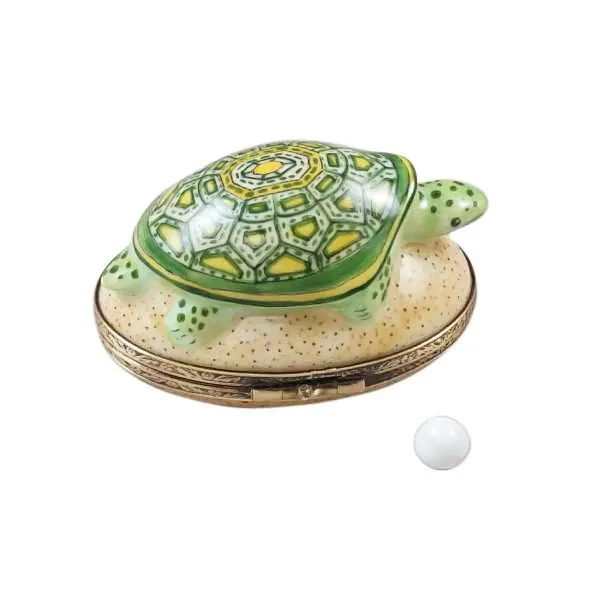 Turtle on Sand with Egg Limoges Box by Rochard™
