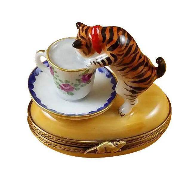Cat With Milk Limoges Box by Rochard™