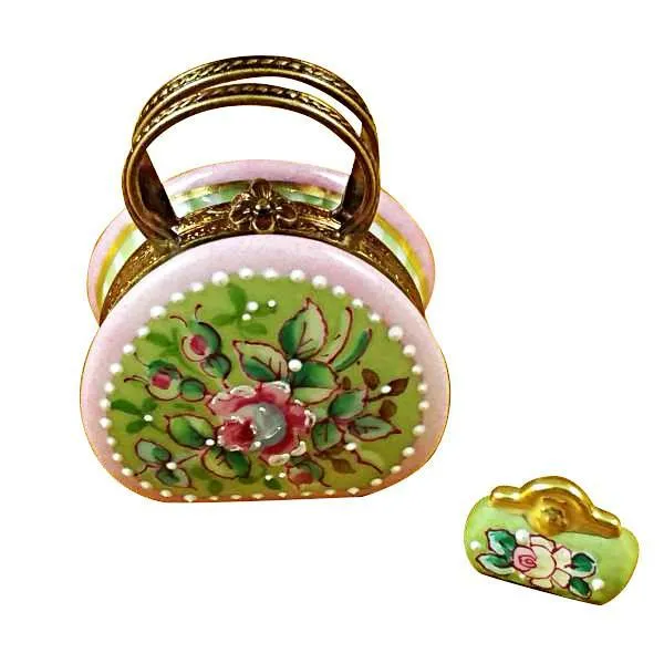 Round Purse with Coin Wallet Victoria Limoges Box by Rochard™