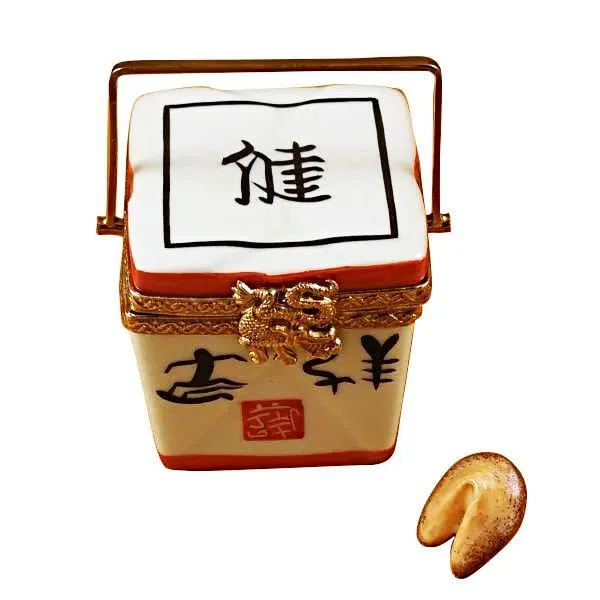 Chinese Take Out with Calligraphy Limoges Box by Rochard™