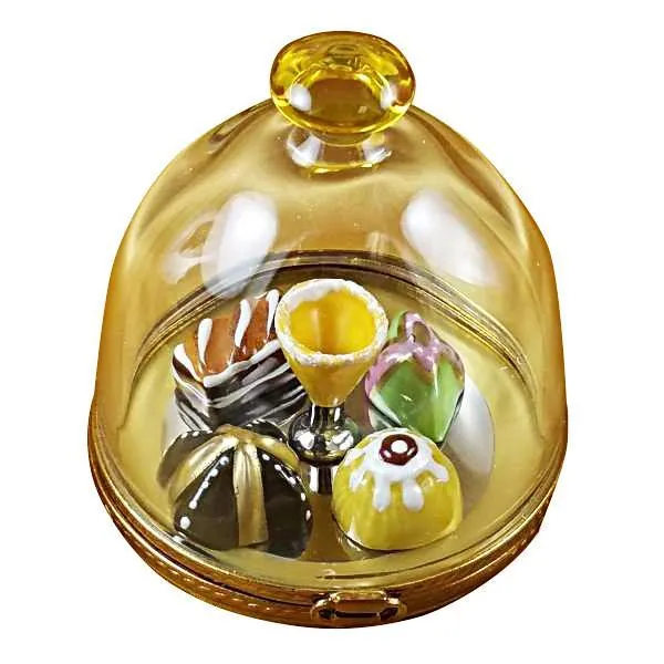 Domed Dessert Tray With Pastries & Champagne Limoges Box by Rochard™