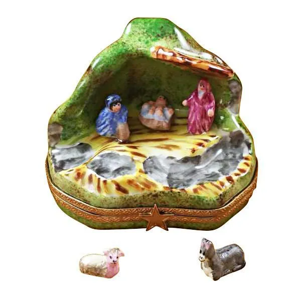 Nativity with 2 Removable Animals Limoges Box by Rochard™