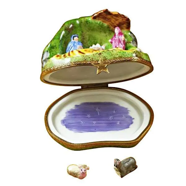 Nativity with 2 Removable Animals Limoges Box by Rochard™