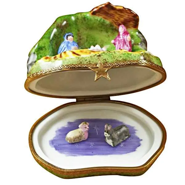 Nativity with 2 Removable Animals Limoges Box by Rochard™