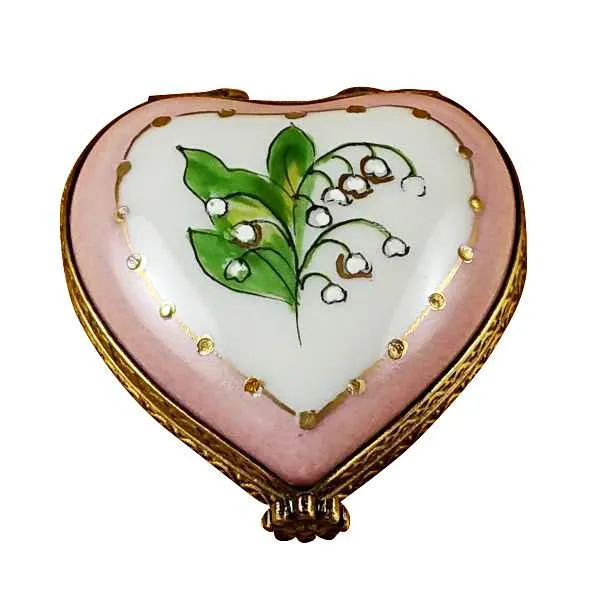 Mini Heart Lily Of The Valley Limoges Box by Rochard™